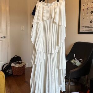 AMUR Ophelia Tiered Pleated Ball Bridal Skirt, Size 4